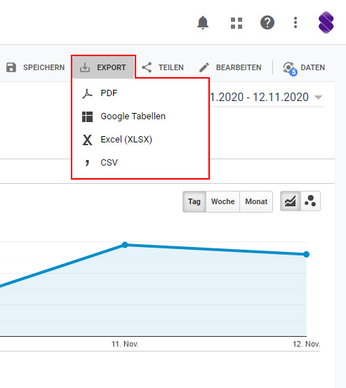 Google-Analytics Data export