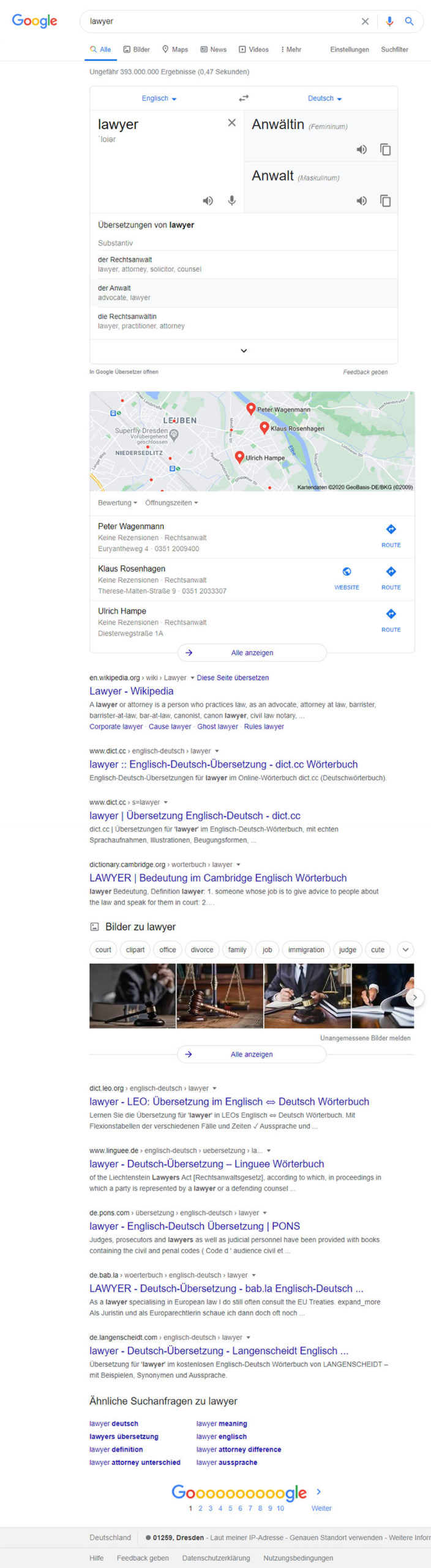 Google-Suchergebnis