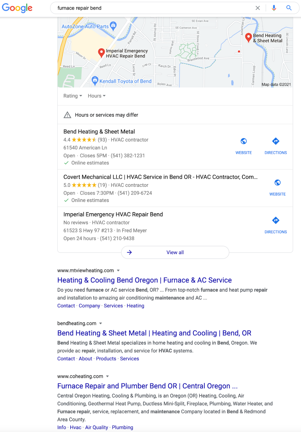 Google Suche - furnace repair bend