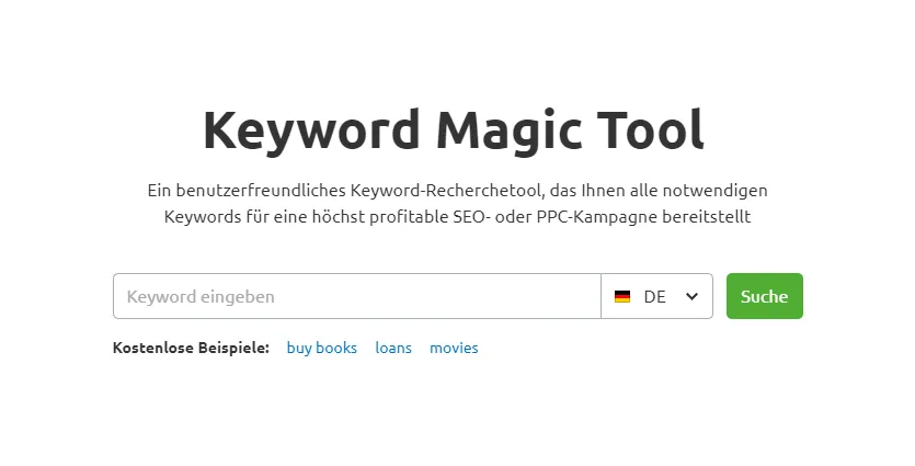 Semrush Keyword Magic Tool