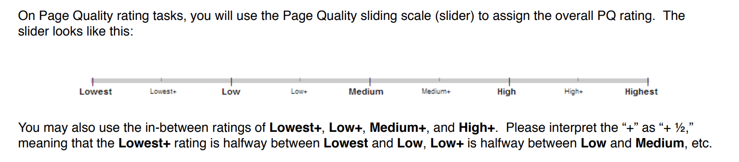 Google Seitenqualitätsindex